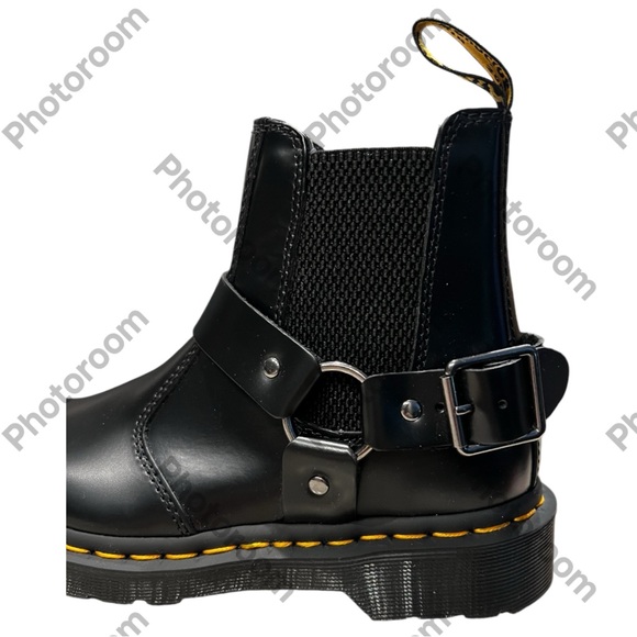 Dr. Martens Wincox Harness Lug Sole Chelsea boot polished smooth leather 6 NEW - Picture 6 of 6